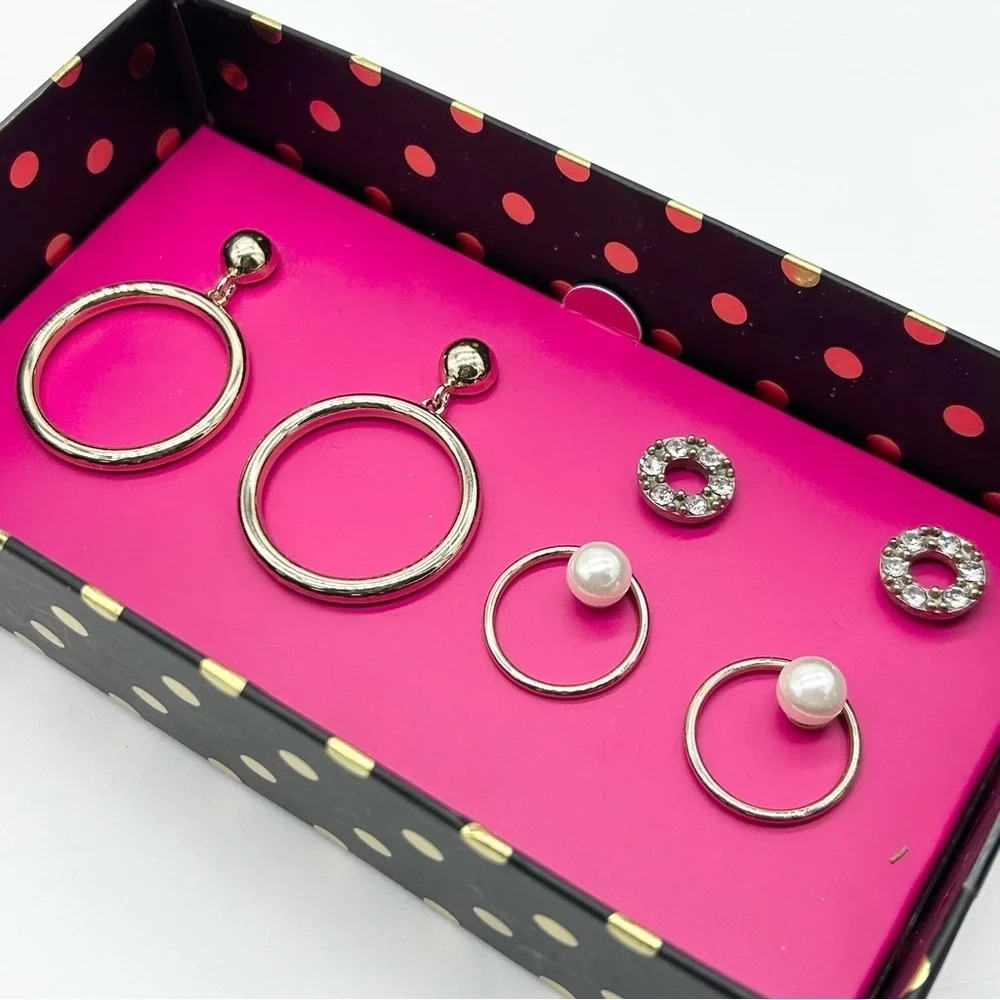 J. Crew Three Pair Boxed Earrings NWT